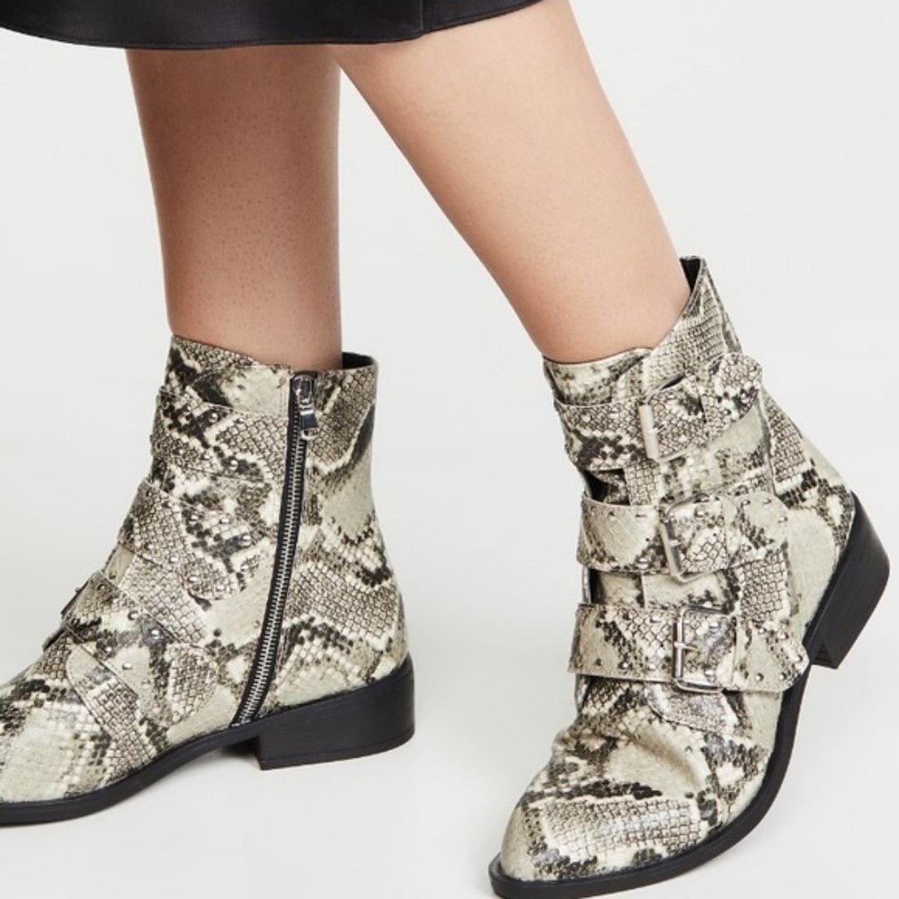 NWT Steven by Steven Madden Heller Boots in Snake